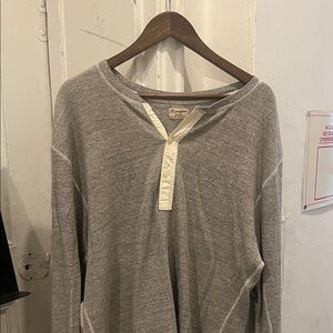 HOMESPUN Gray Long Sleeve Henley Thermal
